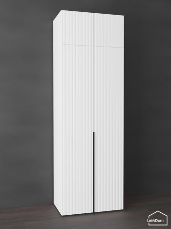 Шкаф с антресолью 800 мм Linnea MHR-2A-2 2450х800х510 (Белый-М 11.1.1) в Советском - sovetskij.mebel-e96.ru