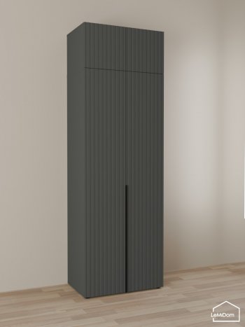 Шкаф с антресолью 800 мм Linnea MHR-2A-2 2450х800х510 (Графит-М 11.1.25) в Советском - sovetskij.mebel-e96.ru