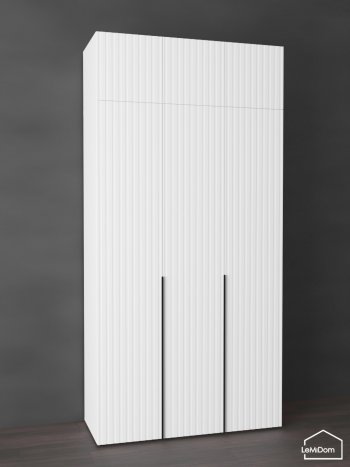 Шкаф с антресолью 1200 мм Linnea MHR-3A-1 2450х1200х510 (Белый-М 11.1.1) в Советском - sovetskij.mebel-e96.ru