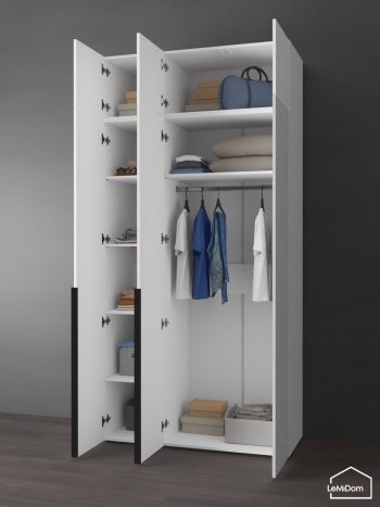 Шкаф с антресолью 1200 мм Linnea MHR-3A-1 2450х1200х510 (Белый-М 11.1.2) в Советском - sovetskij.mebel-e96.ru