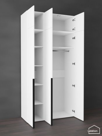 Шкаф с антресолью 1200 мм Linnea MHR-3A-1 2450х1200х510 (Белый-М 11.1.2) в Советском - sovetskij.mebel-e96.ru