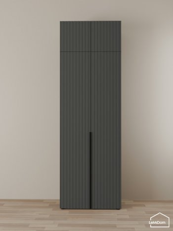Шкаф с антресолью 800 мм Linnea MHR-2A-1 2450х800х510 (Графит-М 11.1.25) в Советском - sovetskij.mebel-e96.ru