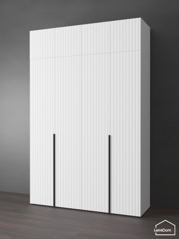 Шкаф с антресолью 1600 мм Linnea MHR-4A-1 2450х1600х510 (Белый-М 11.1.1) в Советском - sovetskij.mebel-e96.ru
