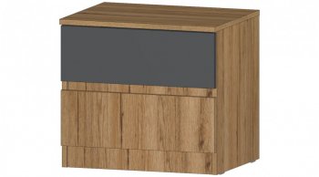 Тумба прикроватная Ленора вотан/Графит (Лин) в Советском - sovetskij.mebel-e96.ru