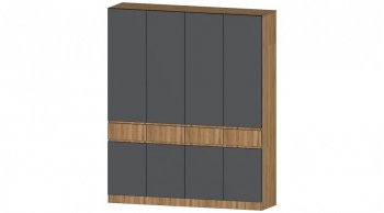 Шкаф 2000 мм 4х ств. Ленора вотан/Графит (Лин) в Советском - sovetskij.mebel-e96.ru