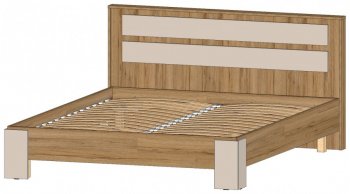 Кровать двуспальная Ленора вотан/Кашемир (Лин) в Советском - sovetskij.mebel-e96.ru