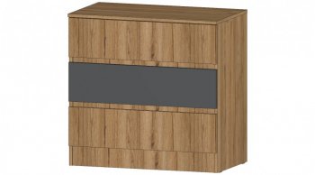 Комод 3 ящика Ленора вотан/Графит (Лин) в Советском - sovetskij.mebel-e96.ru