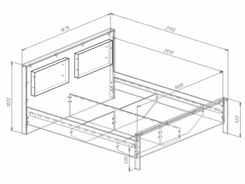 Кровать Либерти 1600/1800 мм с плитой 22 (Росток) в Советском - sovetskij.mebel-e96.ru