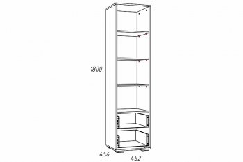 Стеллаж Лилу НМ 041.03 (Silva) в Советском - sovetskij.mebel-e96.ru