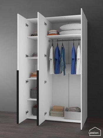 Шкаф Linnea MHR-3-1 2050х1200х510 (Белый-М 11.1.1) в Советском - sovetskij.mebel-e96.ru