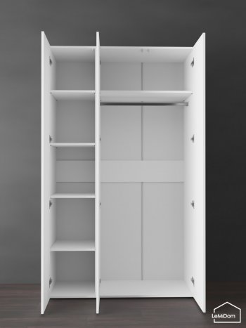 Шкаф Linnea MHR-3PO-1 2050х1200х510 (Белый-М 11.1.2) в Советском - sovetskij.mebel-e96.ru