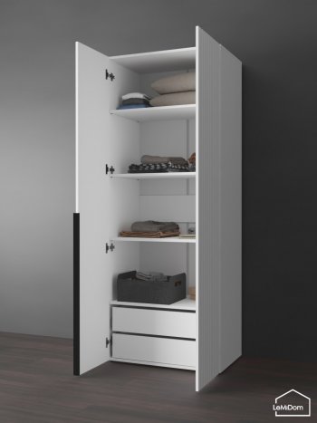 Шкаф Linnea MHR-2-4 2050х800х510 (Белый-М 11.1.1) в Советском - sovetskij.mebel-e96.ru