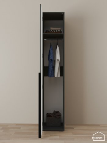Шкаф Linnea MHR-1 2050х400х510 (Графит-М 11.1.25) в Советском - sovetskij.mebel-e96.ru