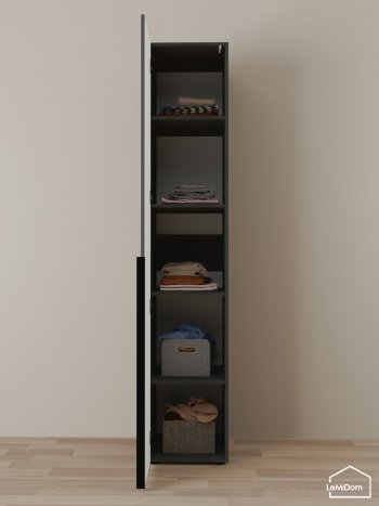 Шкаф Linnea MHR-1-2 2050х400х510 (Графит-М 11.1.25) в Советском - sovetskij.mebel-e96.ru