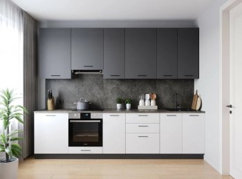 Кухонный гарнитур высокий Лофт 3000 мм (Санвут) в Советском - sovetskij.mebel-e96.ru