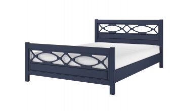 Кровать из массива Лоренса Темный лазурный (БМ) в Советском - sovetskij.mebel-e96.ru