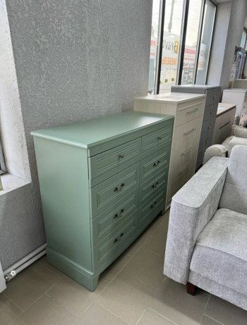 Комод 8 ящиков Лорето, зеленый самшит (БМ) в Советском - sovetskij.mebel-e96.ru