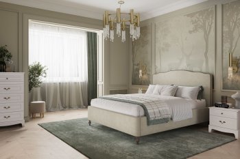 Спальный гарнитур Лорето, модульный, льняной (БМ) в Советском - sovetskij.mebel-e96.ru