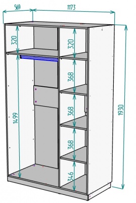 Шкаф 1200 мм Мальта light H289 (ДСС) в Советском - sovetskij.mebel-e96.ru