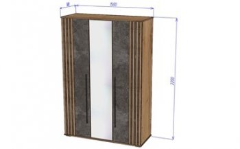 Шкаф 1500 мм 3х створчатый Марракеш (Лин) в Советском - sovetskij.mebel-e96.ru
