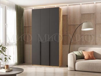 Шкаф 1200 мм Марвэл крафт/графит (Миф) в Советском - sovetskij.mebel-e96.ru