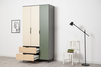 Шкаф 1200 мм Марвэл 16.317.03 зеленый (Моби) в Советском - sovetskij.mebel-e96.ru