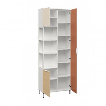 Шкаф комбинированный Марвэл 13.22 бел (Моби) в Советском - sovetskij.mebel-e96.ru