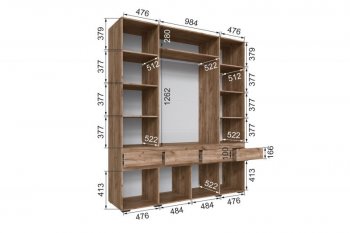Шкаф 2000 мм Мерида крафт табачный/белый (Микон) в Советском - sovetskij.mebel-e96.ru