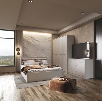 Спальный гарнитур Монако Кашемир (модульный) (БТС) в Советском - sovetskij.mebel-e96.ru