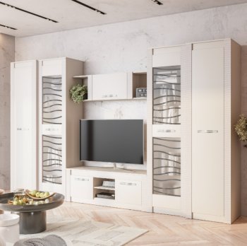 Стенка Монако Кашемир комп.4 (модульная) (БТС) в Советском - sovetskij.mebel-e96.ru