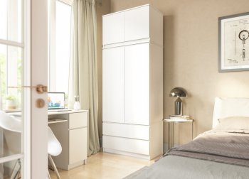 Шкаф 900 мм с антресолью Мори 900.2 (ДСВ) в Советском - sovetskij.mebel-e96.ru