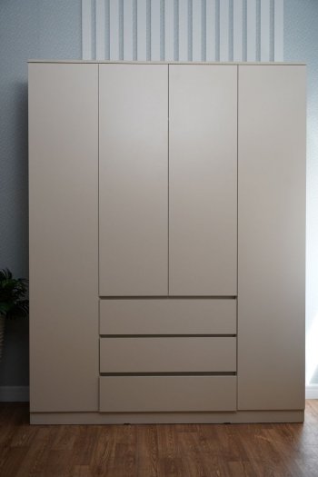Шкаф распашной Мори 1600 мм сатин (ДСВ) в Советском - sovetskij.mebel-e96.ru