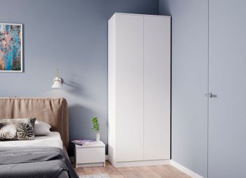 Шкаф двустворчатый Мори МШ800.1 белый (ДСВ) в Советском - sovetskij.mebel-e96.ru