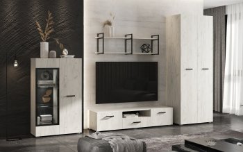 Стенка Нэнси new крафт белый (Миф) в Советском - sovetskij.mebel-e96.ru