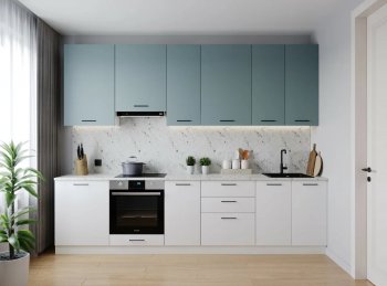 Кухонный гарнитур высокий Ниагара 3000 мм ЛДСП/МДФ (Санвут) в Советском - sovetskij.mebel-e96.ru