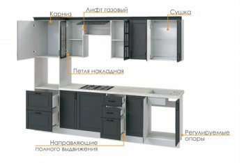 Кухонный гарнитур 3000 мм Николь-1 (Росток) в Советском - sovetskij.mebel-e96.ru