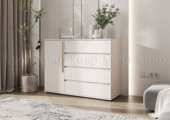 Комод 1 дверь 4 ящика (1200) Норд, кашемир (Миф) в Советском - sovetskij.mebel-e96.ru