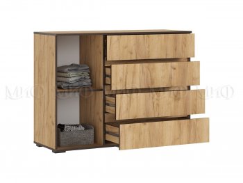 Комод 1 дверь 4 ящика (1200) Норд, дуб крафт (Миф) в Советском - sovetskij.mebel-e96.ru