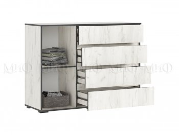 Комод 1 дверь 4 ящика (1200) Норд, крафт белый (Миф) в Советском - sovetskij.mebel-e96.ru