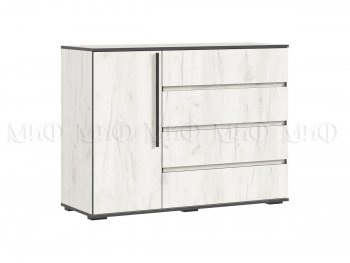 Комод 1 дверь 4 ящика (1200) Норд, крафт белый (Миф) в Советском - sovetskij.mebel-e96.ru