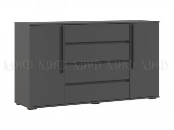 Комод 2 двери 4 ящика (1600) Норд, графит (Миф) в Советском - sovetskij.mebel-e96.ru