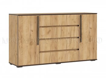 Комод 2 двери 4 ящика (1600) Норд, крафт (Миф) в Советском - sovetskij.mebel-e96.ru