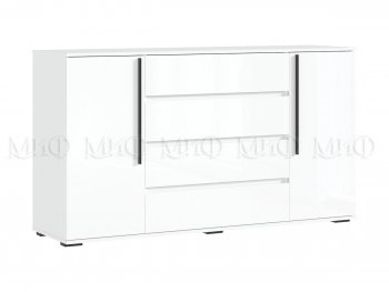 Комод 2 двери 4 ящика (1600) Норд, белый (Миф) в Советском - sovetskij.mebel-e96.ru