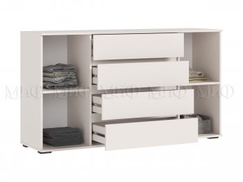Комод 2 двери 4 ящика (1600) Норд, кашемир (Миф) в Советском - sovetskij.mebel-e96.ru