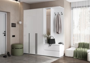 Прихожая Норд+Шкаф 1200, белый (Миф) в Советском - sovetskij.mebel-e96.ru