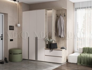 Прихожая Норд модульная крафт серый/кашемир (Миф) в Советском - sovetskij.mebel-e96.ru