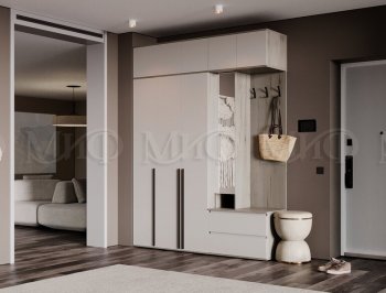 Прихожая Норд модульная крафт серый/кашемир (Миф) в Советском - sovetskij.mebel-e96.ru