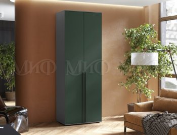 Шкаф 800 мм 2-х ств. Норд графит/изумруд (Миф) в Советском - sovetskij.mebel-e96.ru