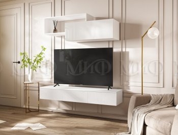 Стенка Норд-2 белый глянец (Миф) в Советском - sovetskij.mebel-e96.ru