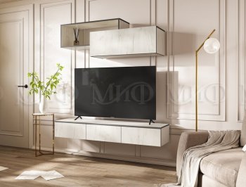 Стенка Норд-2 дуб крафт белый (Миф) в Советском - sovetskij.mebel-e96.ru
